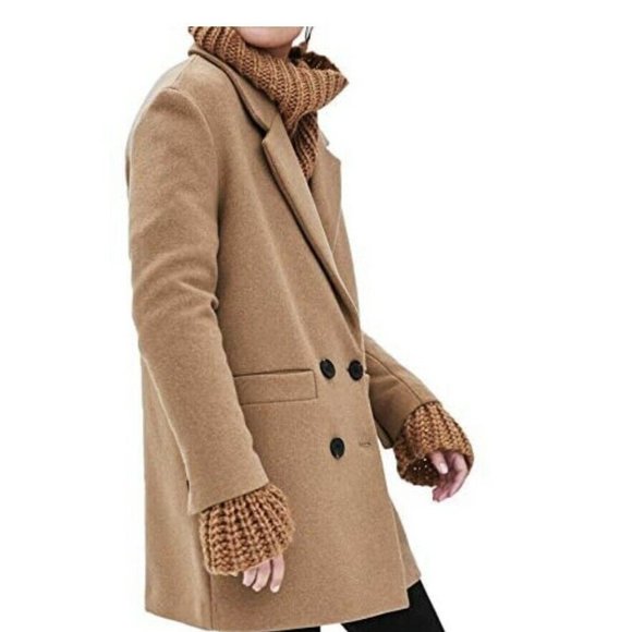LAST ❤️NWT ZARA CAMEL MASCUINE COAT - Picture 4 of 16